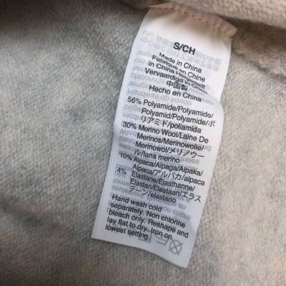 NEW Madewell Bartlett V Neck Pullover Wool Sweater in Heather Smoke Small - Picture 10 of 10